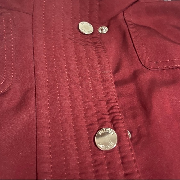 Hollister Cozy Faux Fur Lined Burgundy Mid-weight Jacket Size Extra Small - Picture 11 of 16